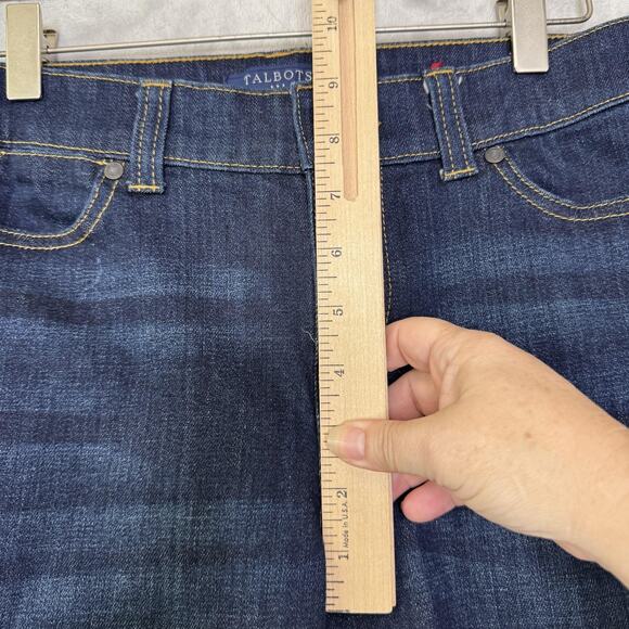 Talbots Jeans Womens 8P Dark Wash Boyfriend Petite Stretch Flattering Pockets - Picture 7 of 9
